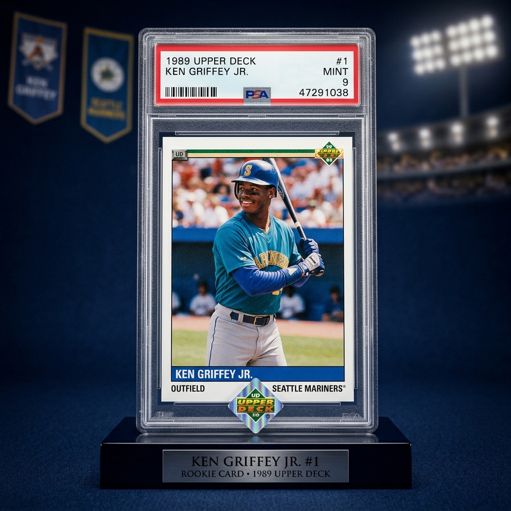 Ken Griffey Jr. 1989 Upper Deck #1 rookie card — the landmark card that defined a generation